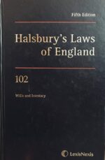 HALSBURY'S LAWS OF ENGLAND FIFTH EDITION VOLUME 102 2010 ( NEW )