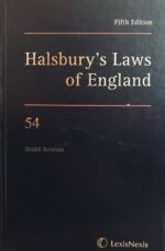 HALSBURY'S LAWS OF ENGLAND FIFTH EDITION VOLUME 54 2008 ( NEW )
