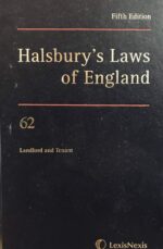 HALSBURY'S LAWS OF ENGLAND FIFTH EDITION VOLUME 62 2012 ( SECOND-HAND )