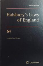 HALSBURY'S LAWS OF ENGLAND FIFTH EDITION VOLUME 64 2012 ( NEW )