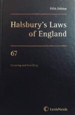 HALSBURY'S LAWS OF ENGLAND FIFTH EDITION VOLUME 67 2008 ( SECOND-HAND )