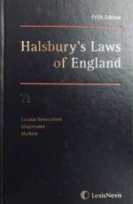 HALSBURY'S LAWS OF ENGLAND FIFTH EDITION VOLUME 71 2013 ( NEW )