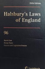 HALSBURY'S LAWS OF ENGLAND FIFTH EDITION VOLUME 96 2012 ( NEW )