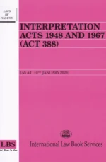 Interpretation Acts 1948 and 1967 (Act 388)
