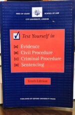 TEST YOURSELF IN [A] EVIDENCE, [B] CIVIL PROCEDURE, [C] CRIMINAL PROCEDURE, [D] SENTENCING TENTH EDITION ( IN GOOD CONDITION )