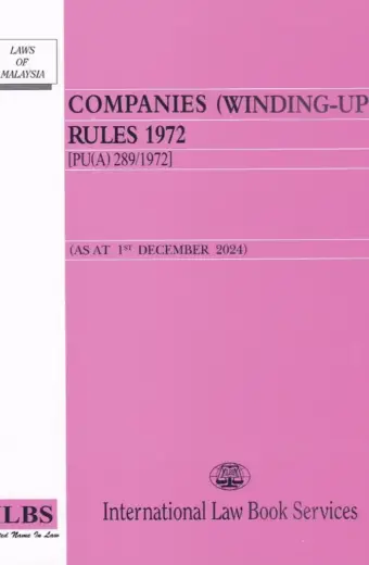 Companies (Winding Up) Rules 1972 PU(A) 289/1972 