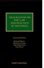 Shackleton on The Law and Practice of Meetings, 16th Edition | 2023