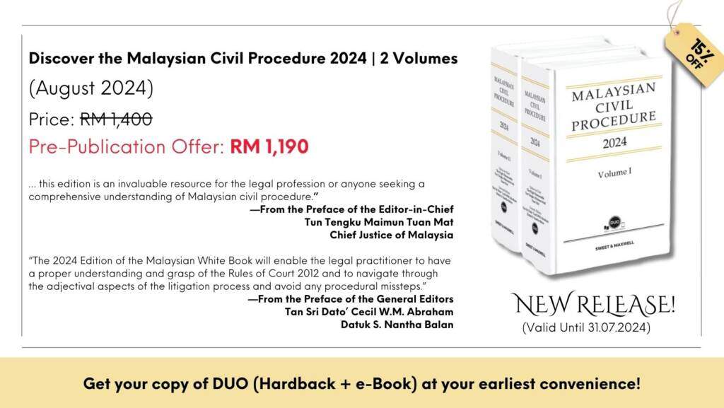 … this edition is an invaluable resource for the legal profession or anyone seeking a comprehensive understanding of Malaysian civil procedure.” —From the Preface of the Editor-in-Chief Tun Tengku
