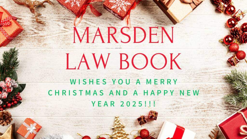 MARSDEN LAW BOOK