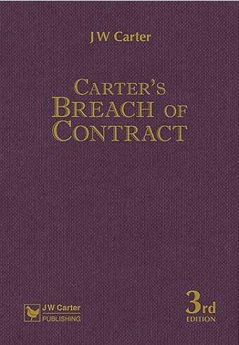 Carter's Breach of Contract 3rd Ed | Sep 2024